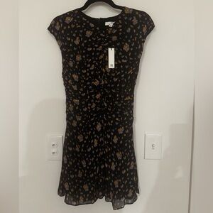 Banana Republic Georgette Ruched-Front Mini Dress